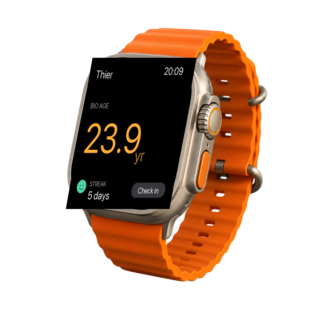 Apple Watch showing Thier app